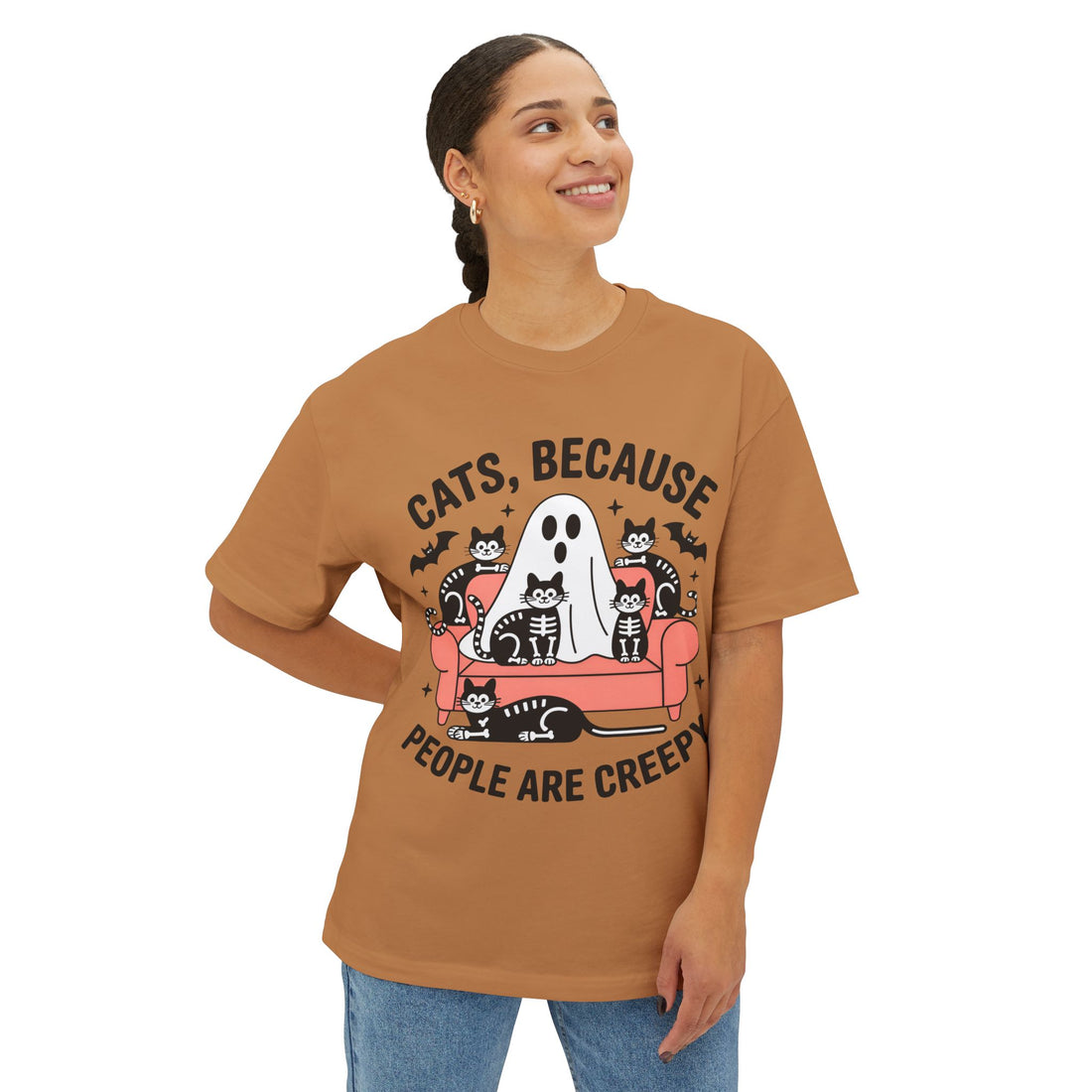 Cats Because People Are Creepy Halloween T-Shirt