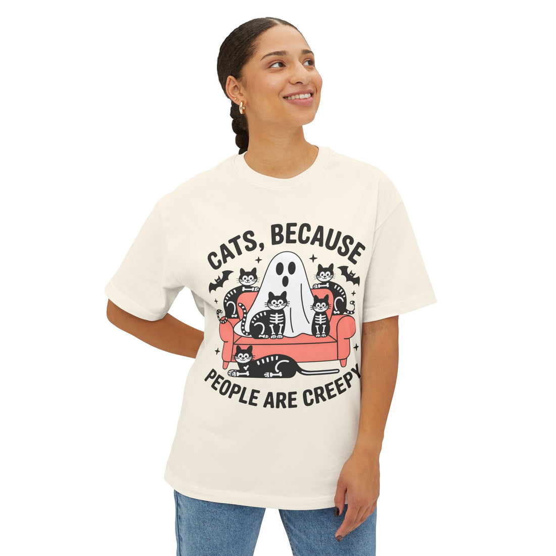 Cats Because People Are Creepy Halloween T-Shirt
