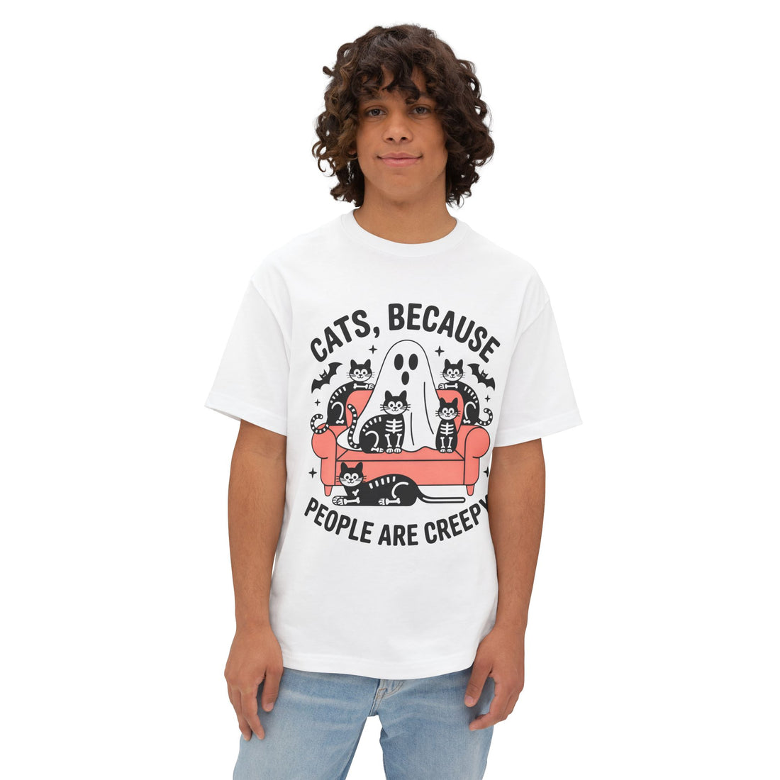 Cats Because People Are Creepy Halloween T-Shirt